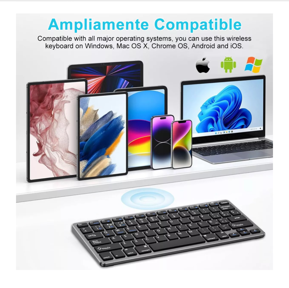 Teclado Y Mouse Bluetooth Inalámbrico Español Recargable