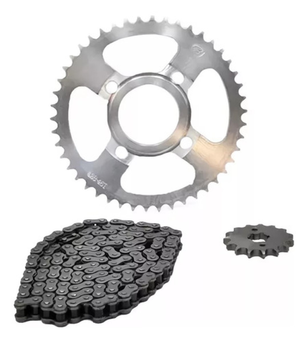 Kit De Arrastre Cadena Reforzada Italika Dm200 Gris