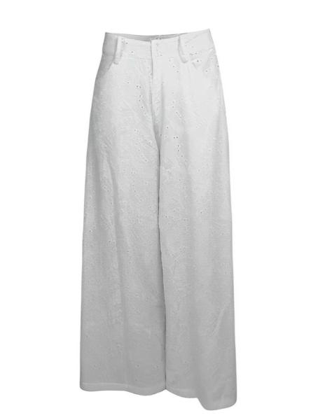 Pantalón palazzo Carina J&B color blanco para mujer Grande