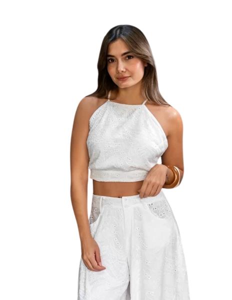 Blusa de tiras Carina J&B color blanco para Mujer