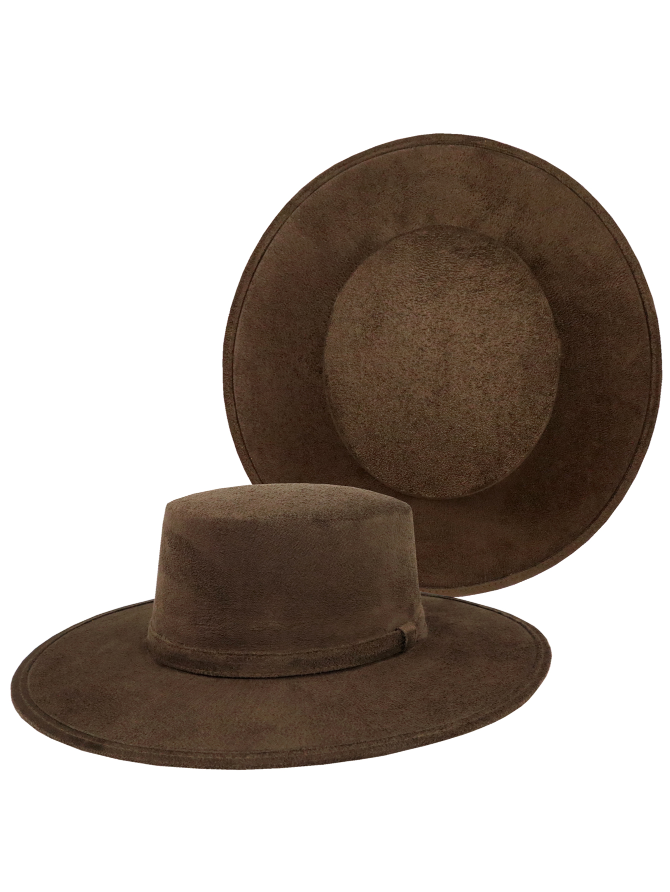 Sombrero Cordobés Gamuza  Retro Hombre Mujer Formal Elegante Vintage