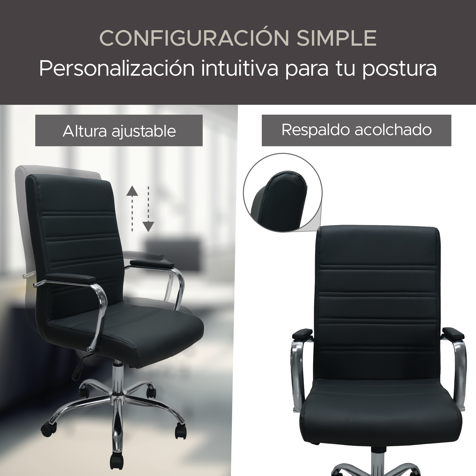 Silla de Oficina X-Pross Imperial Color Negro