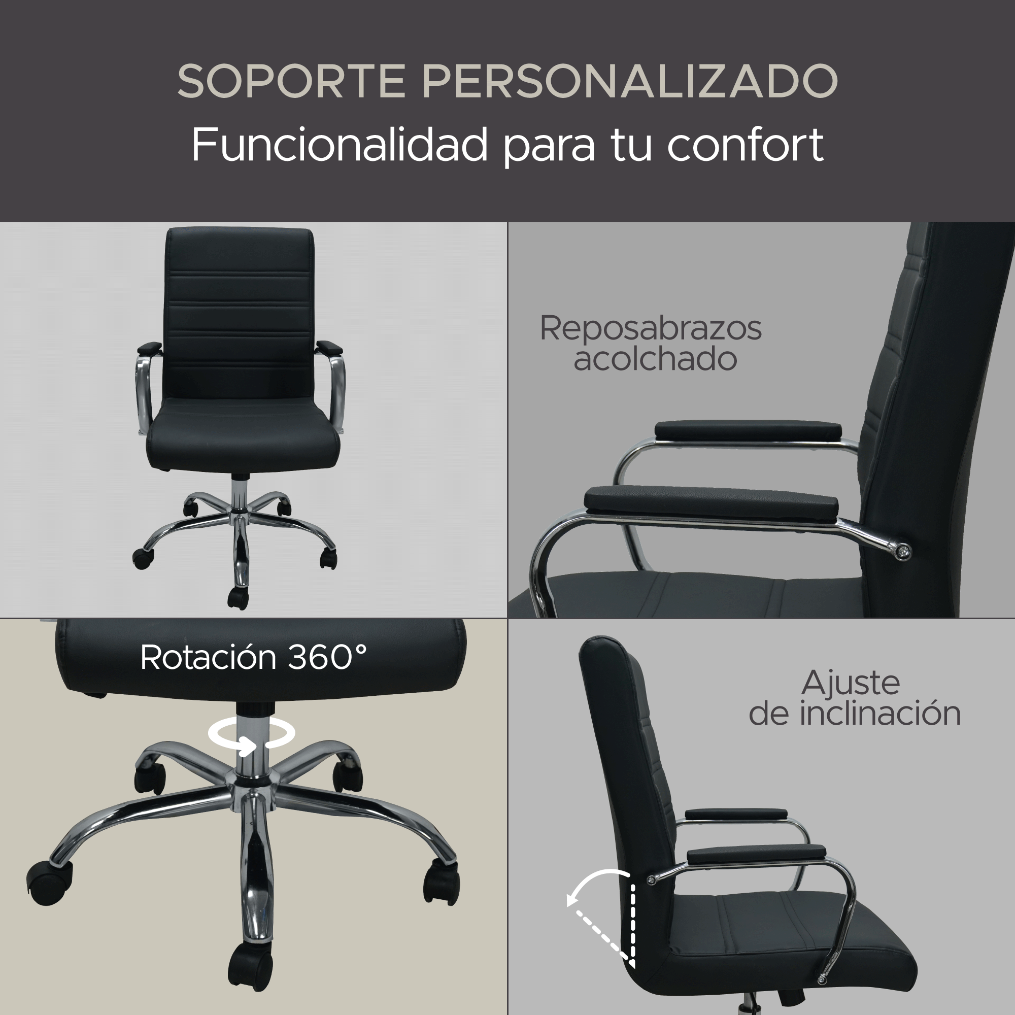 Silla de Oficina X-Pross Imperial Color Negro