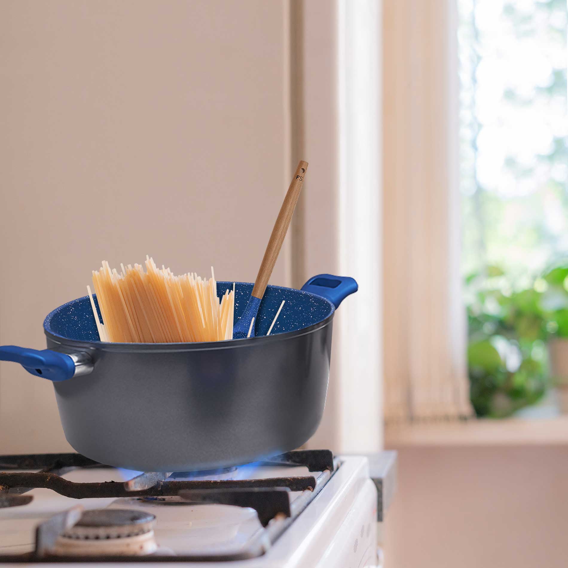 Batería de Cocina Master Deluxe de 24 cm 10 piezas color Azul