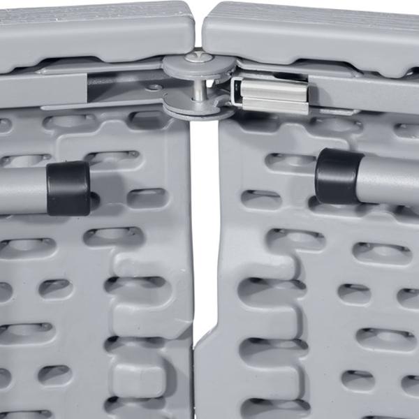 Mesa Plegable 122cm Portatil Portafolio Exterior Tipo Madera Gris Jardimex