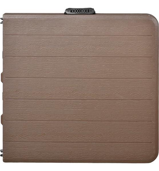 Mesa Plegable 122cm Portatil Portafolio Exterior Tipo Madera Café Jardimex