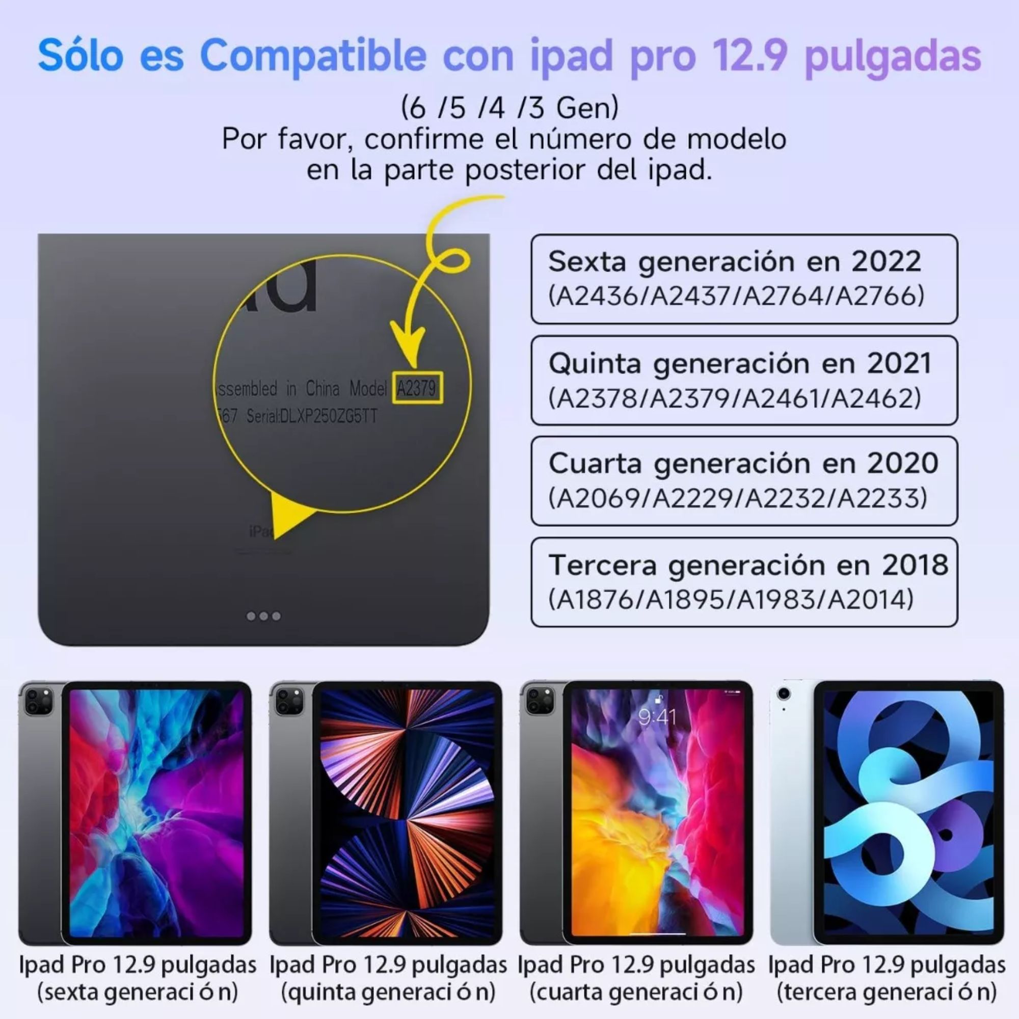 Funda Teclado Magic Keyboard Para iPad Air Pro 12.9 Color Rosa + Pencil