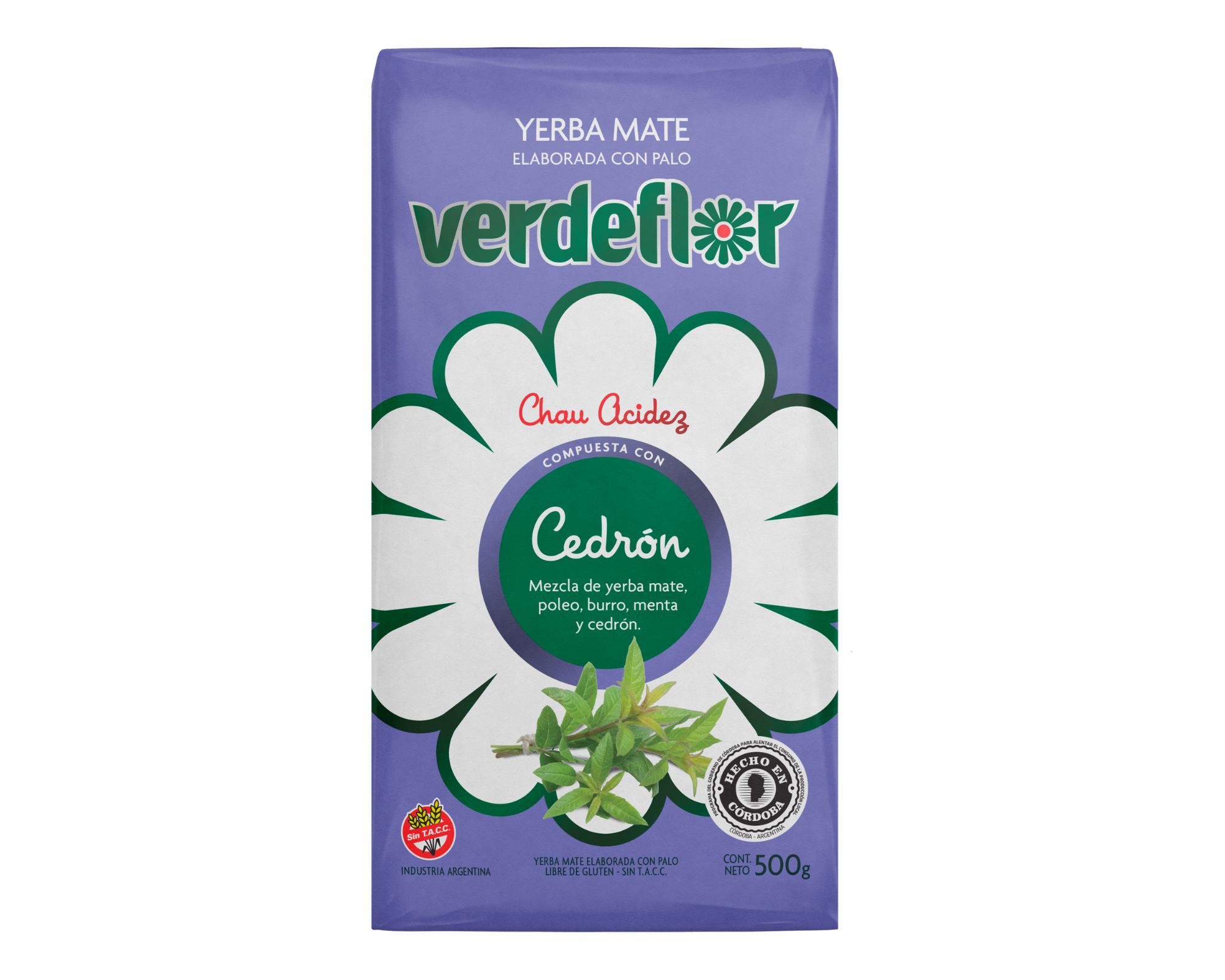 Yerba Mate Verdeflor Cedrón 500 g