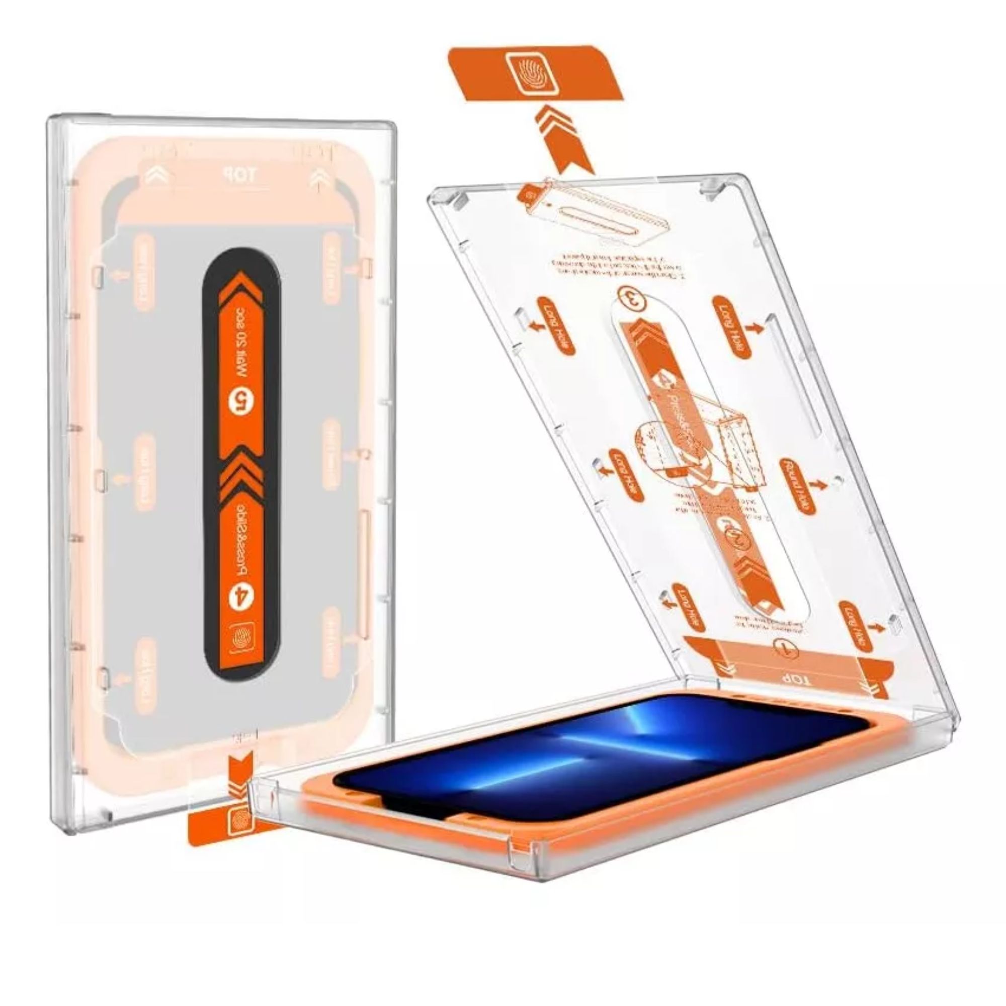 Mica Cristal Templado Premium Para iPhone Fácil Instalación Iphone 14 pro max/15 plus/16 plus
