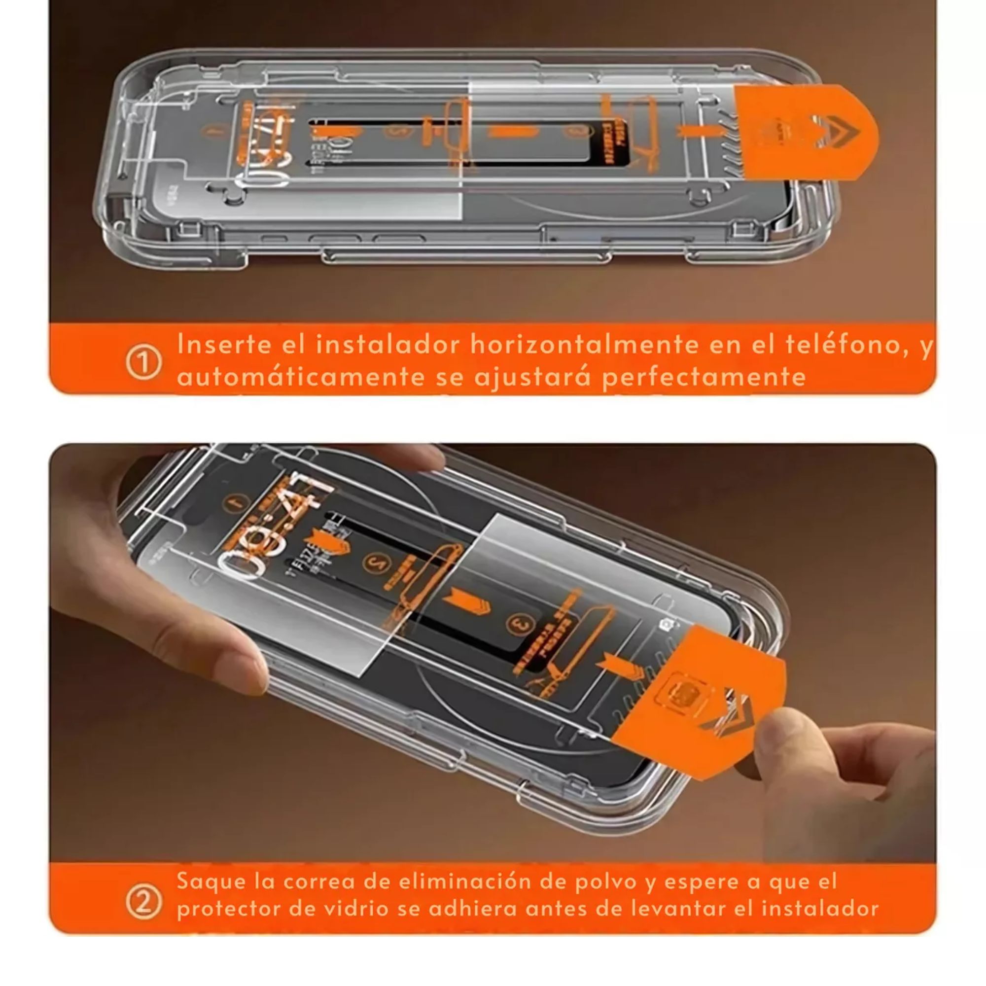 Mica Cristal Templado Premium Para iPhone Fácil Instalación Iphone 14 pro max/15 plus/16 plus