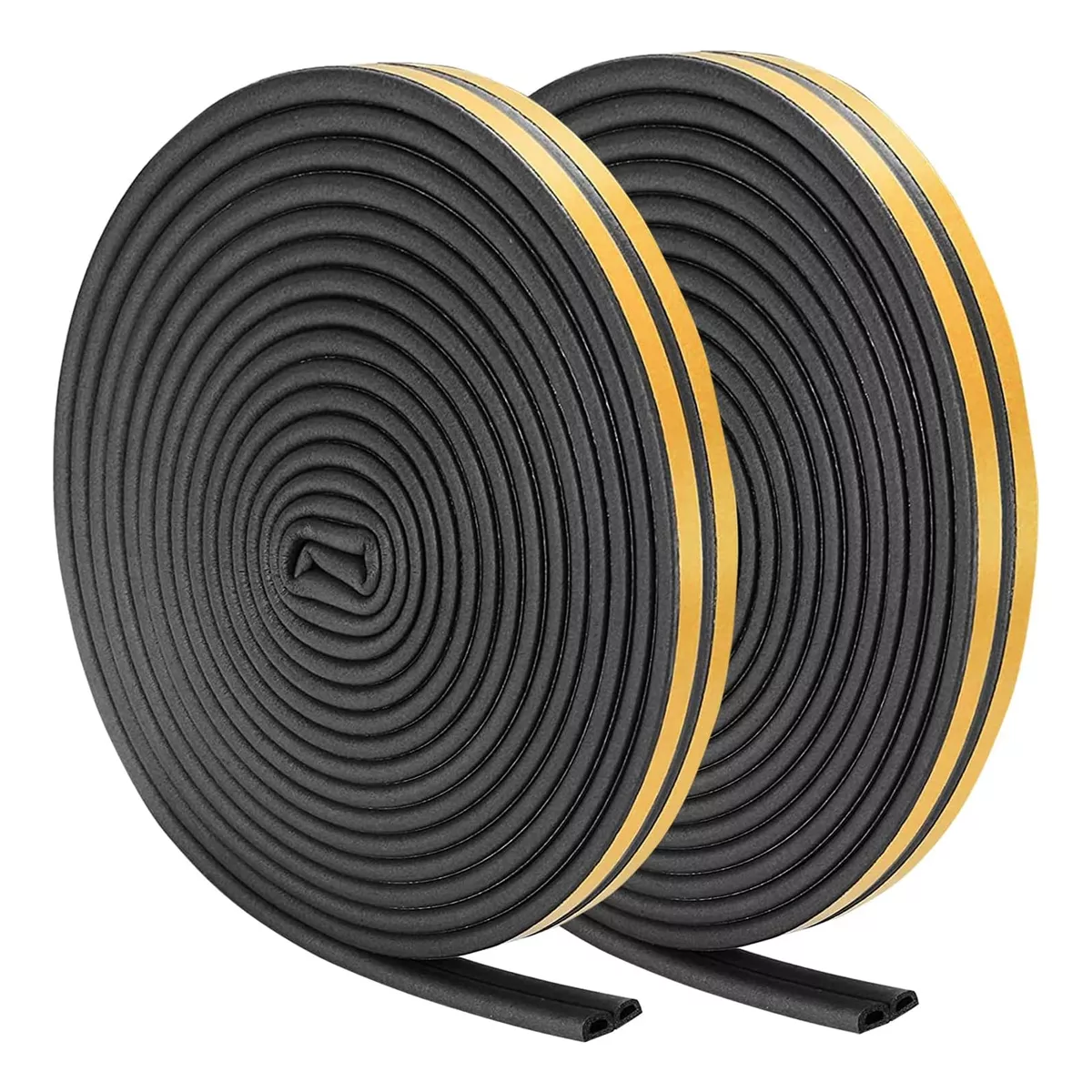 20m Burlete Adhesivo Aislante Puerta Ventana Sellado Sonido Negro