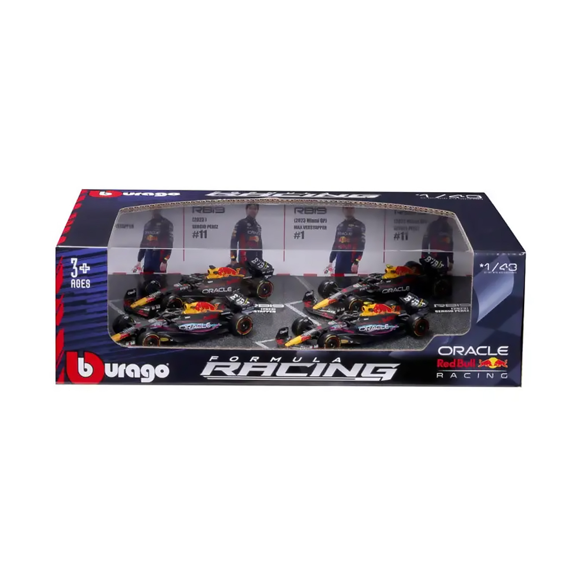 BBURAGO Red Bull Escala 1:43 Red Bull Racing RB19 4pack 