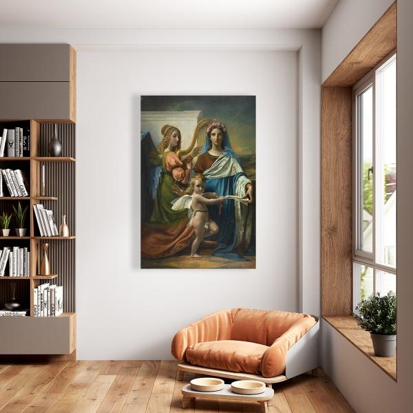Cuadro Decorativo Canvas Religioso Santa Cecilia Roma 45 X 30