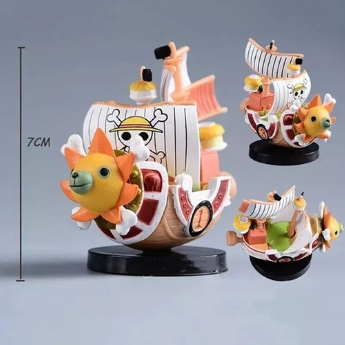 Figura 2 Mini Barco Thousand Sunny Y Going Merry One Piece multicolor
