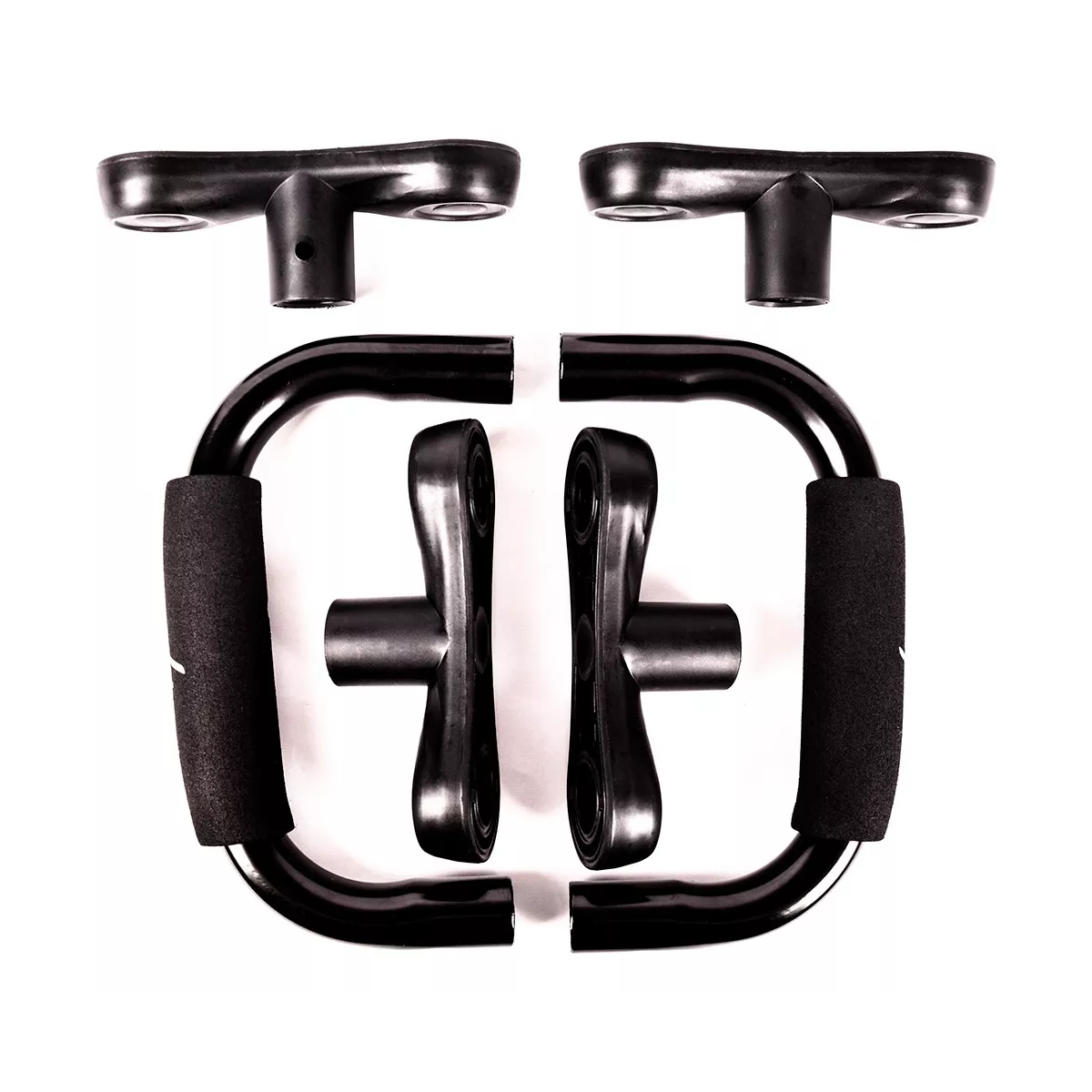 Barras Lagartijas Push Up Metal Ejercicio Antiderrape Color Negro