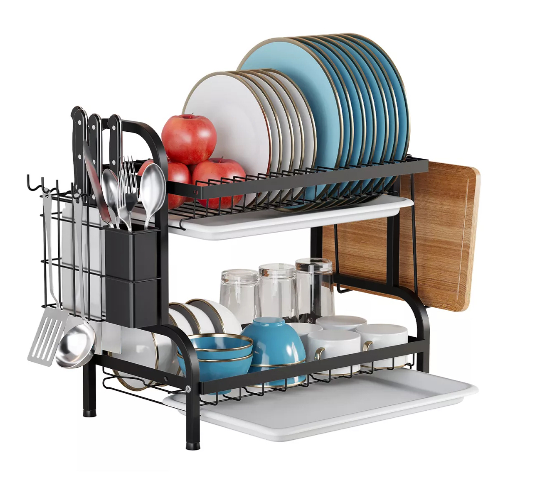 Escurridor De Platos De Acero Inoxidable De 2 Niveles