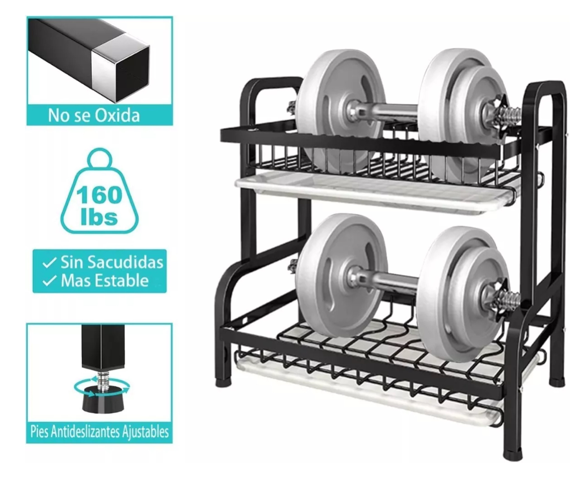 Escurridor De Platos De Acero Inoxidable De 2 Niveles