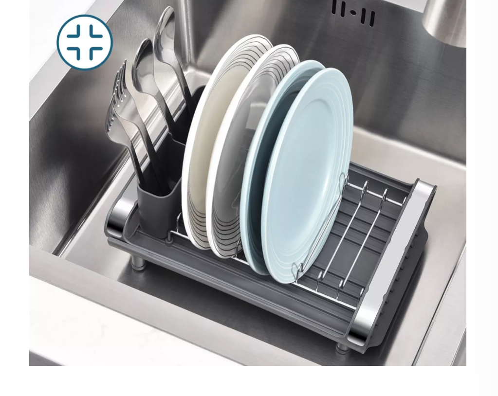 Escurridor De Platos Pequeño Y Expandible Para Encimera 