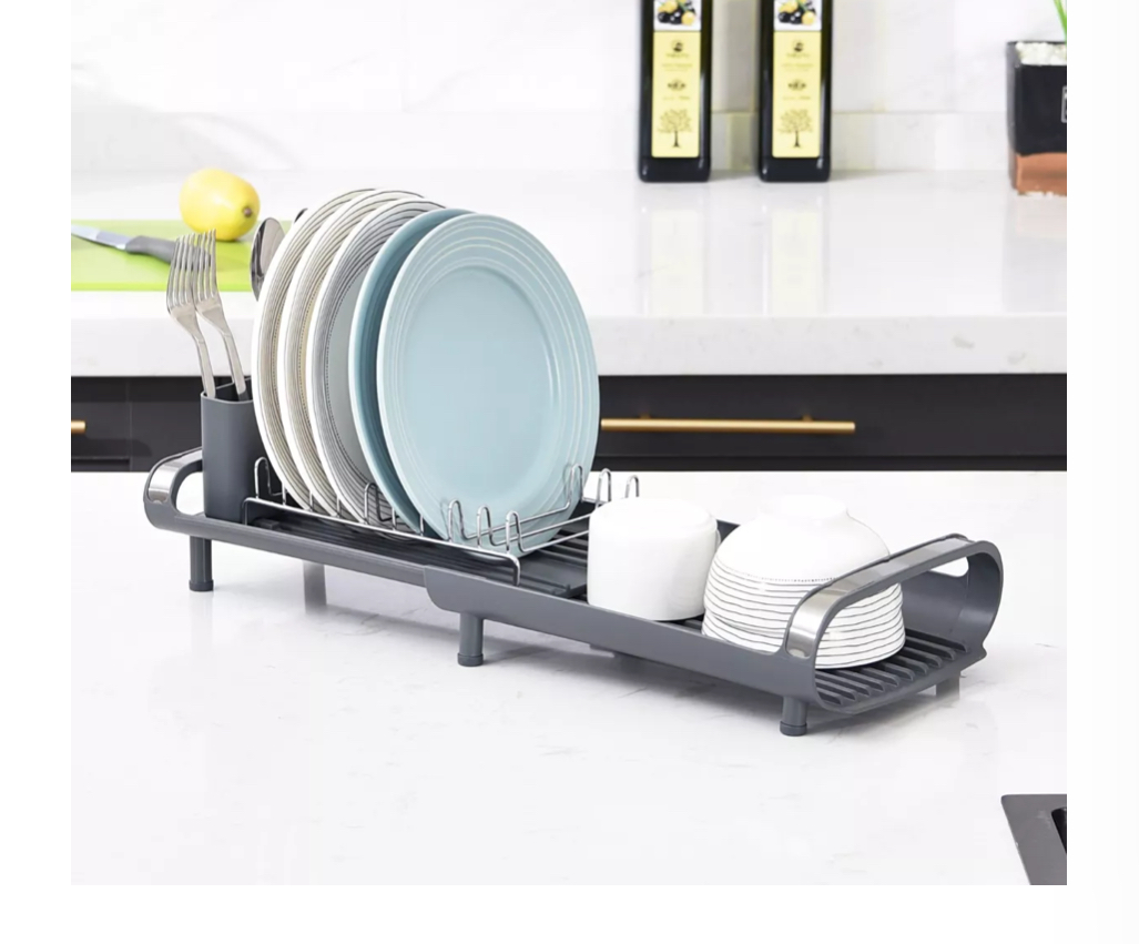 Escurridor De Platos Pequeño Y Expandible Para Encimera 