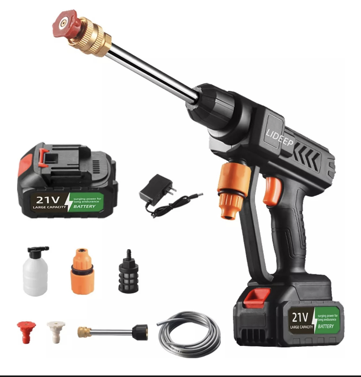 Pistola Lideep Lavadora De Alta Presso Coche Hidrolavadora Inalámbrico Alta 110v