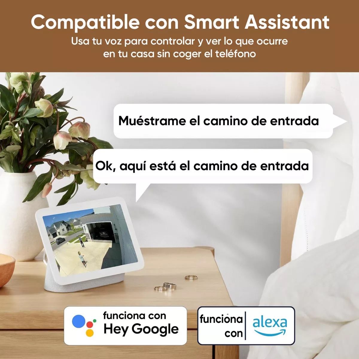  Cámara de Seguridad con Cable de 1080p HD para Interiores y Exteriores