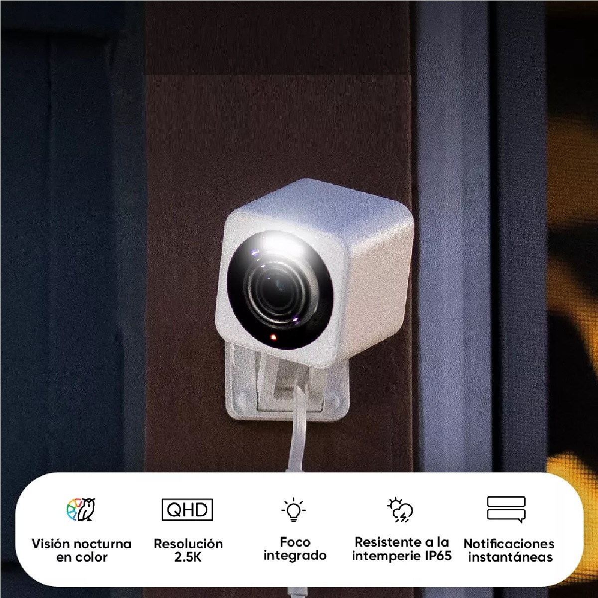 Cámara de seguridad Wyze Cam v4 con resolución de 4MP Blanco