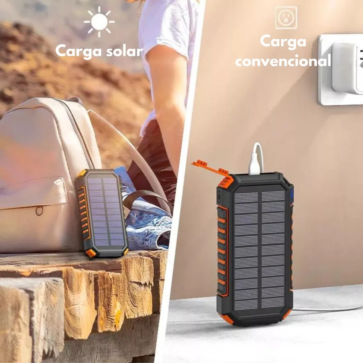 Power Bank Solar Blast Pro 20,000mah, Batería Portátil De Carga Inalámbrica