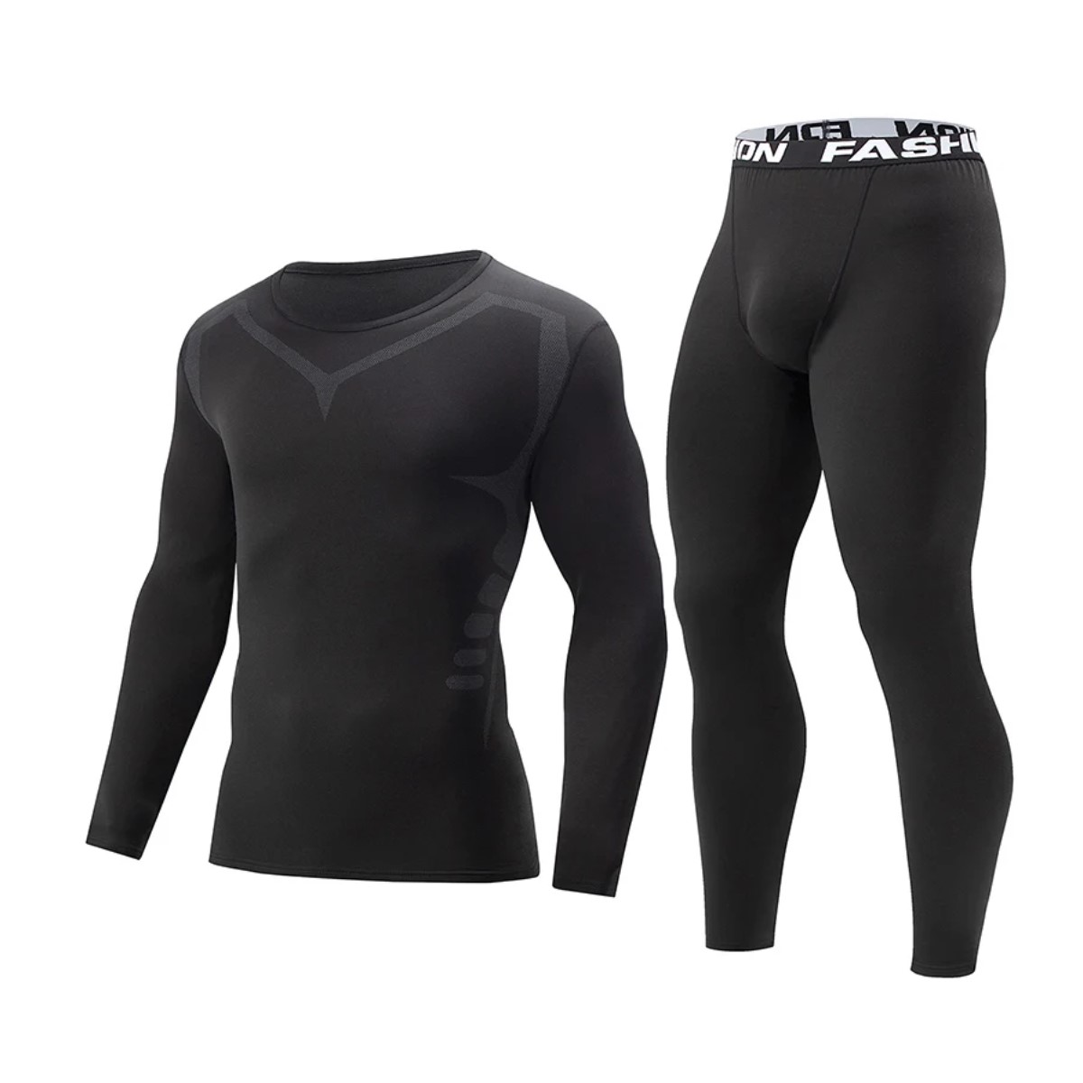 Ropa interior térmica cálido hombre negro L para el frio pantalón playera deportes moto correr