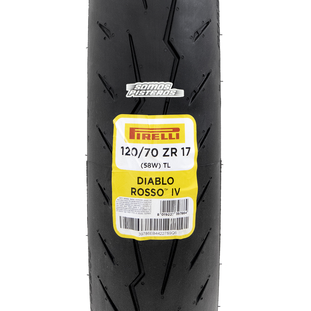 LLanta Pirelli Diablo Rosso IV 120/70 ZR 17 58W S1000RR V4