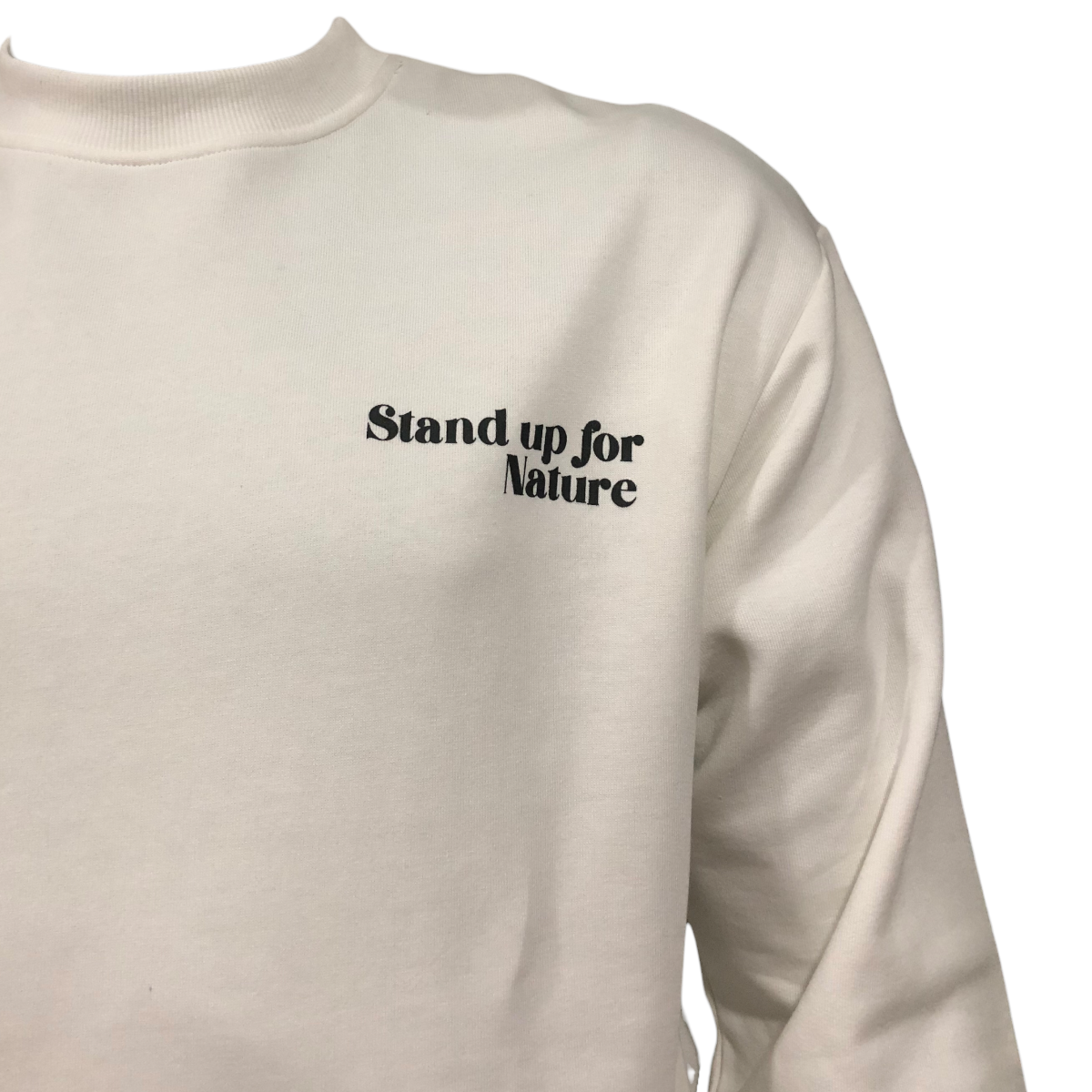 Sudadera Blanca "STAND UP FOR NATURE" Para Caballero LSN