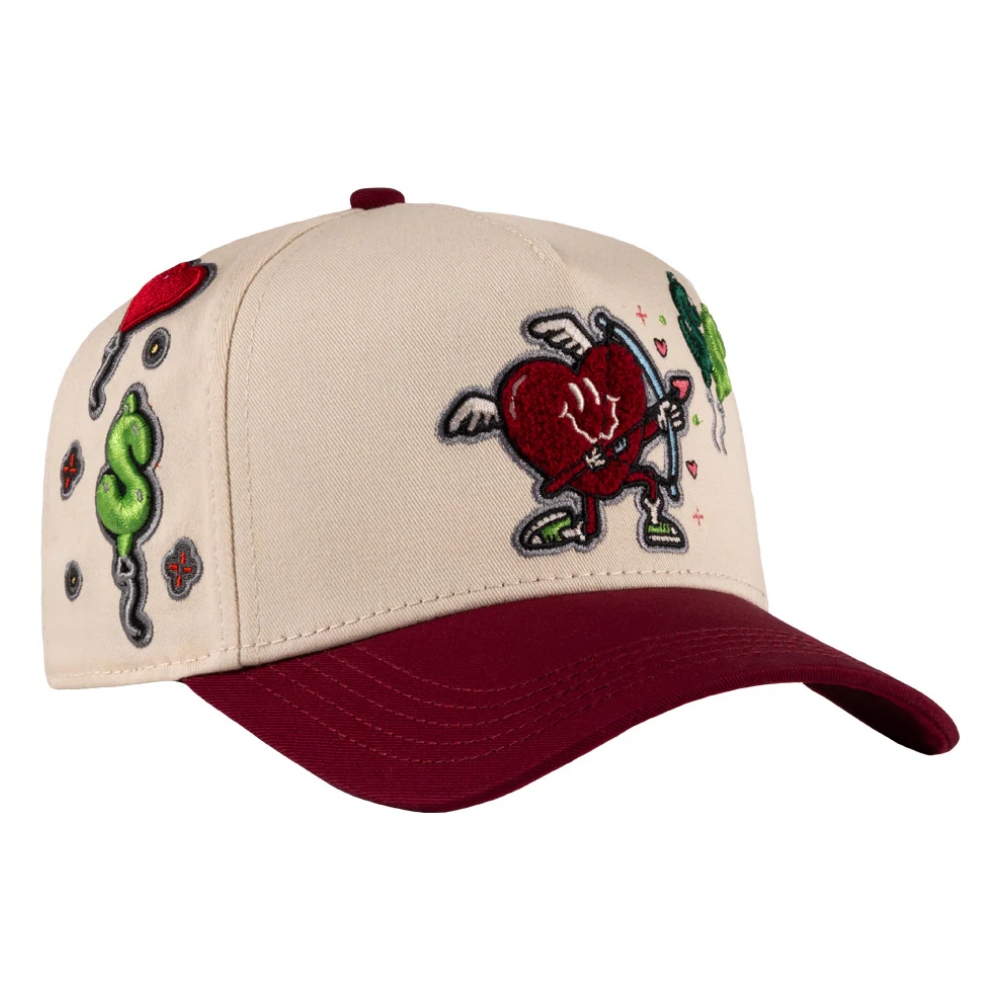 Gorra Jc Hats Money Love Beige-Vino Unisex 002771