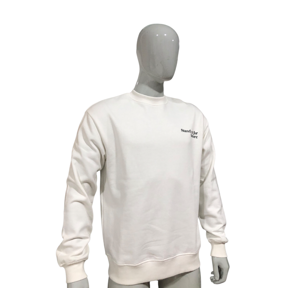 Sudadera Blanca "STAND UP FOR NATURE" Para Caballero LSN