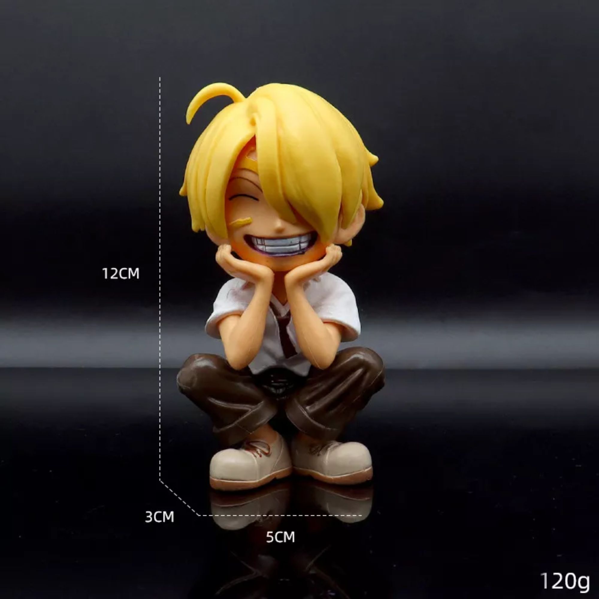 Set 3 Figuras Anime One Piece Luffy Roronoa Zoro Sanji, Figuras Chibi Coleccionable Anime 