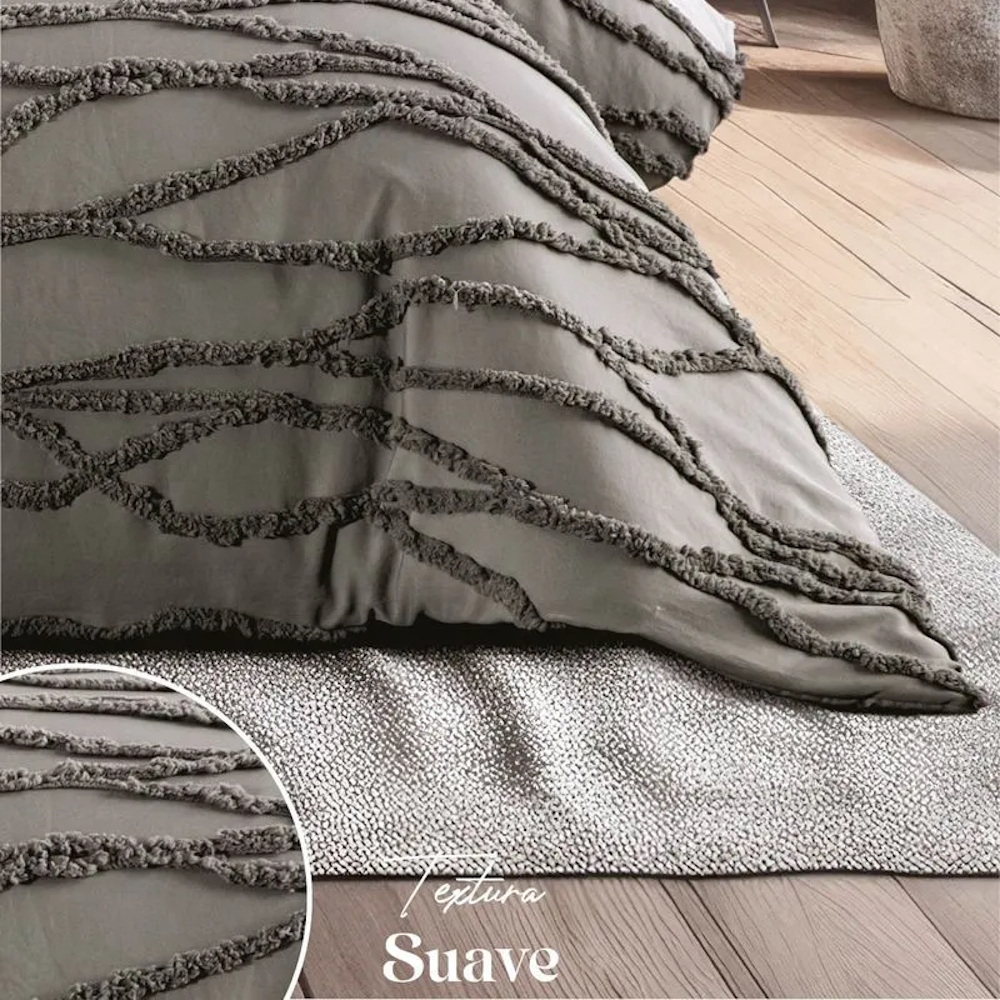 Edredón Lavable Tufted Amber King Size Poliéster Concord 