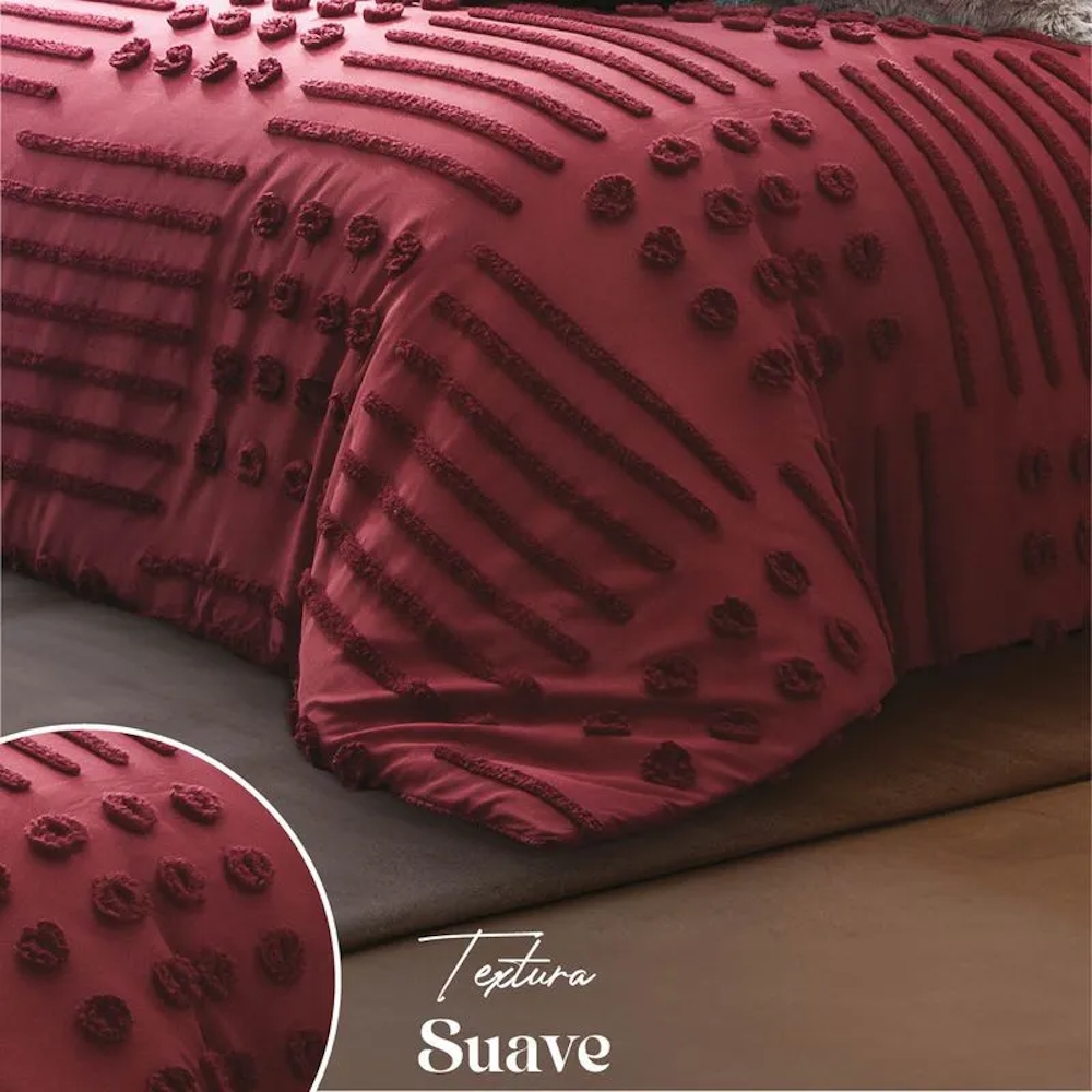 Edredón Lavable Tufted Viena King Size Poliéster Concord