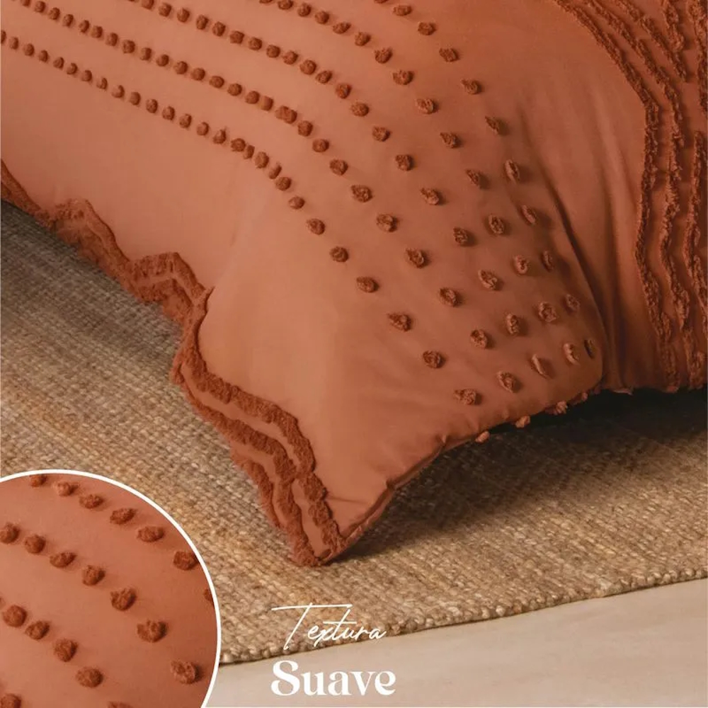 Edredón Lavable Tufted Sena King Size Poliéster Concord
