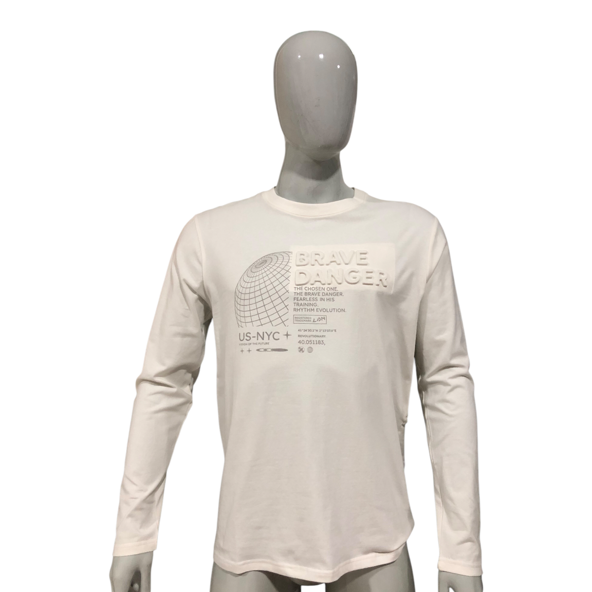 Playera Manga Larga "BRAVE DANGER" Para Caballero LSN