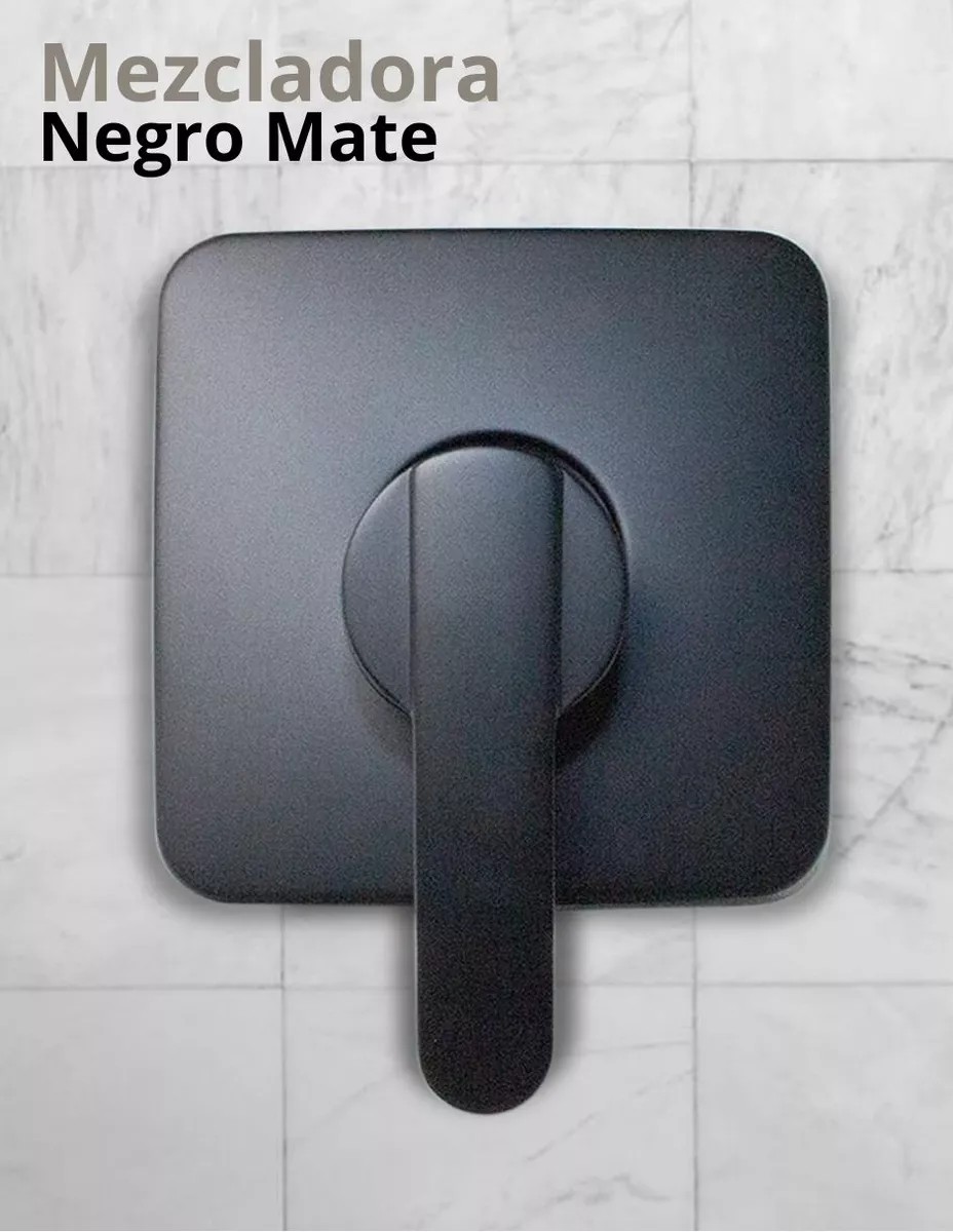 Mezcladora Monomando Para Regadera En Negro Mate, Llave De Regadera