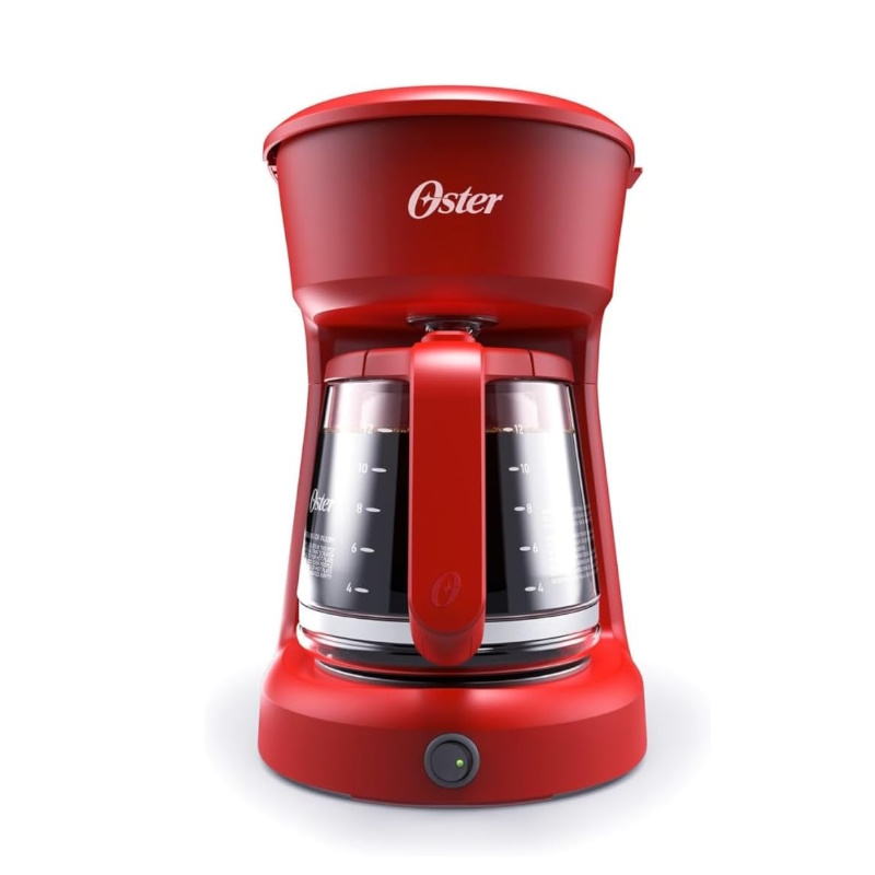 Cafetera de Goteo 12 Tz Oster 1000 W Roja Filtro Permanente