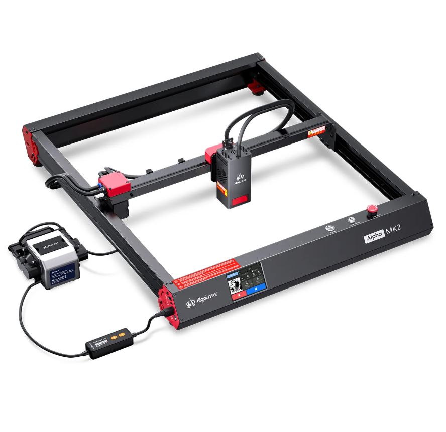 AlgoLaser Alpha MK2 20W Diodo con Asistencia de Aire + Panel + Rotativo