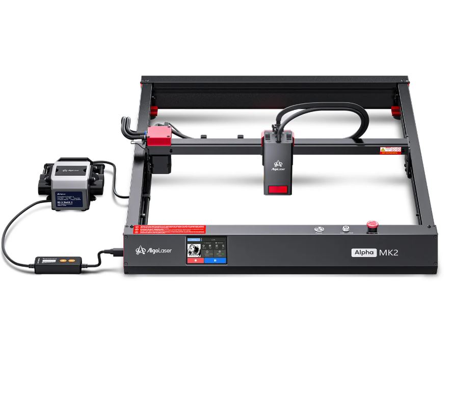AlgoLaser Alpha MK2 20W Diodo con Asistencia de Aire + Panel + Rotativo