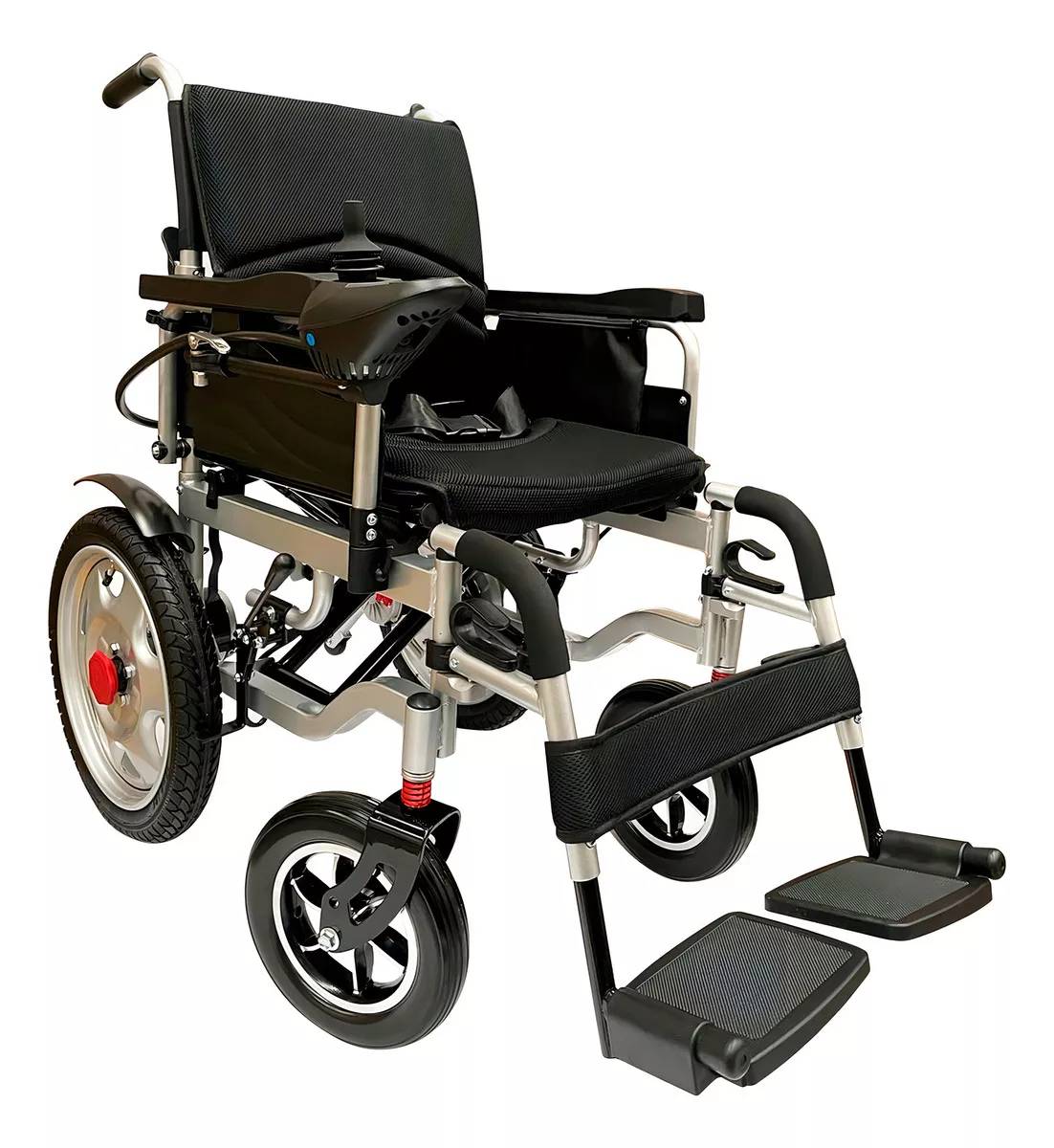 Silla De Ruedas Eléctrica Todo Terreno Neumática Infinity, Plegable, Color Negro, Ambidiestra