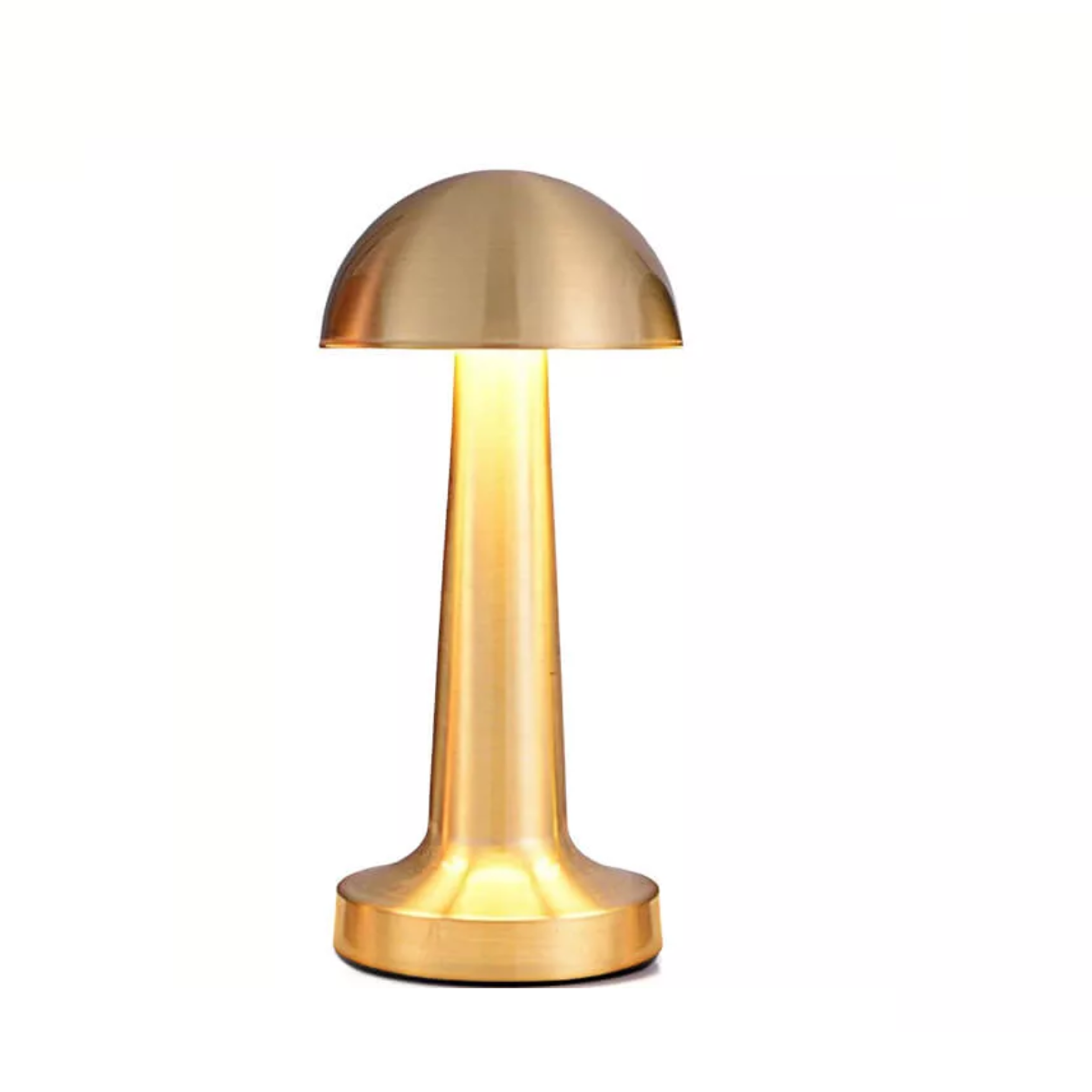 Lámpara Mesa Decoración Moderno Recargable Luz Led Dorado Setas