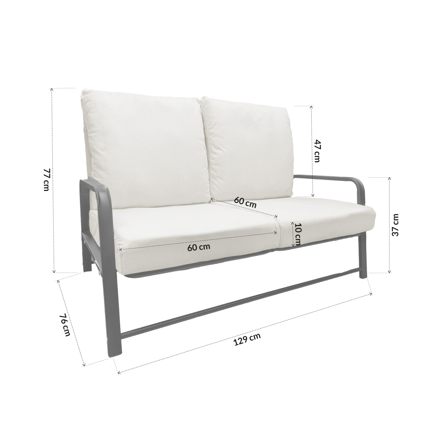 Sofá Cama Convertible para Interiores Moderno Bossa Drita