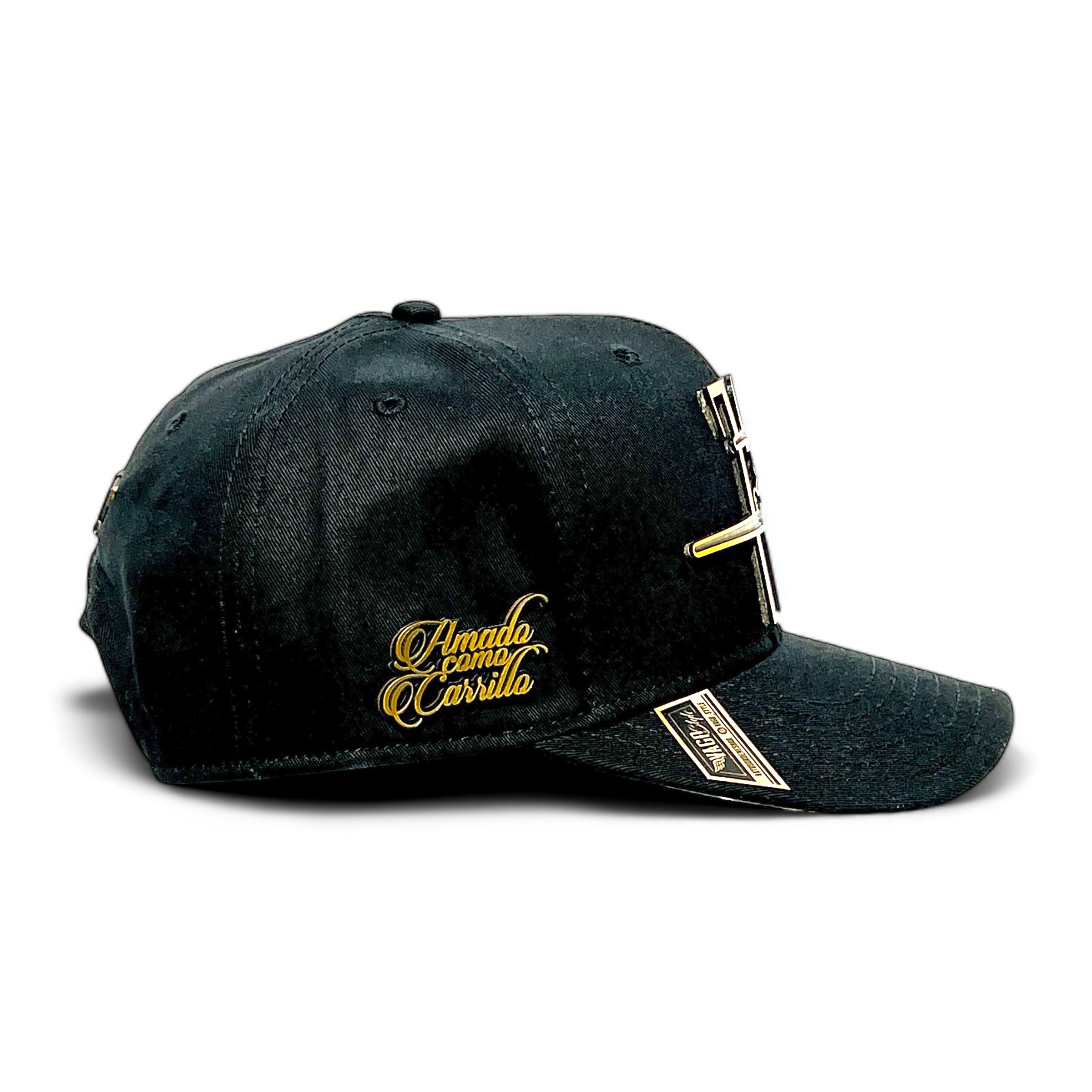 VAGO Style AMADO COMO CARRILLO Gorra Artesanal Negra Visera Curva