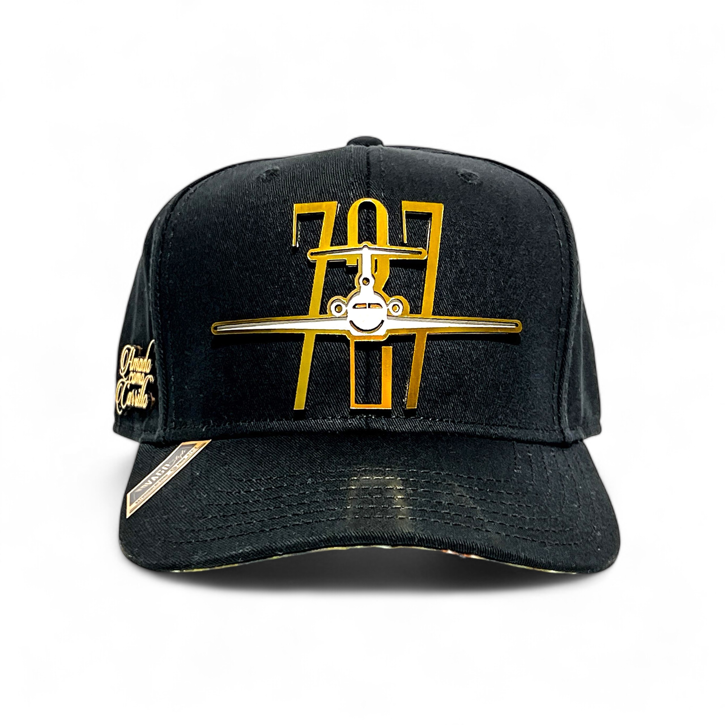 VAGO Style AMADO COMO CARRILLO Gorra Artesanal Negra Visera Curva