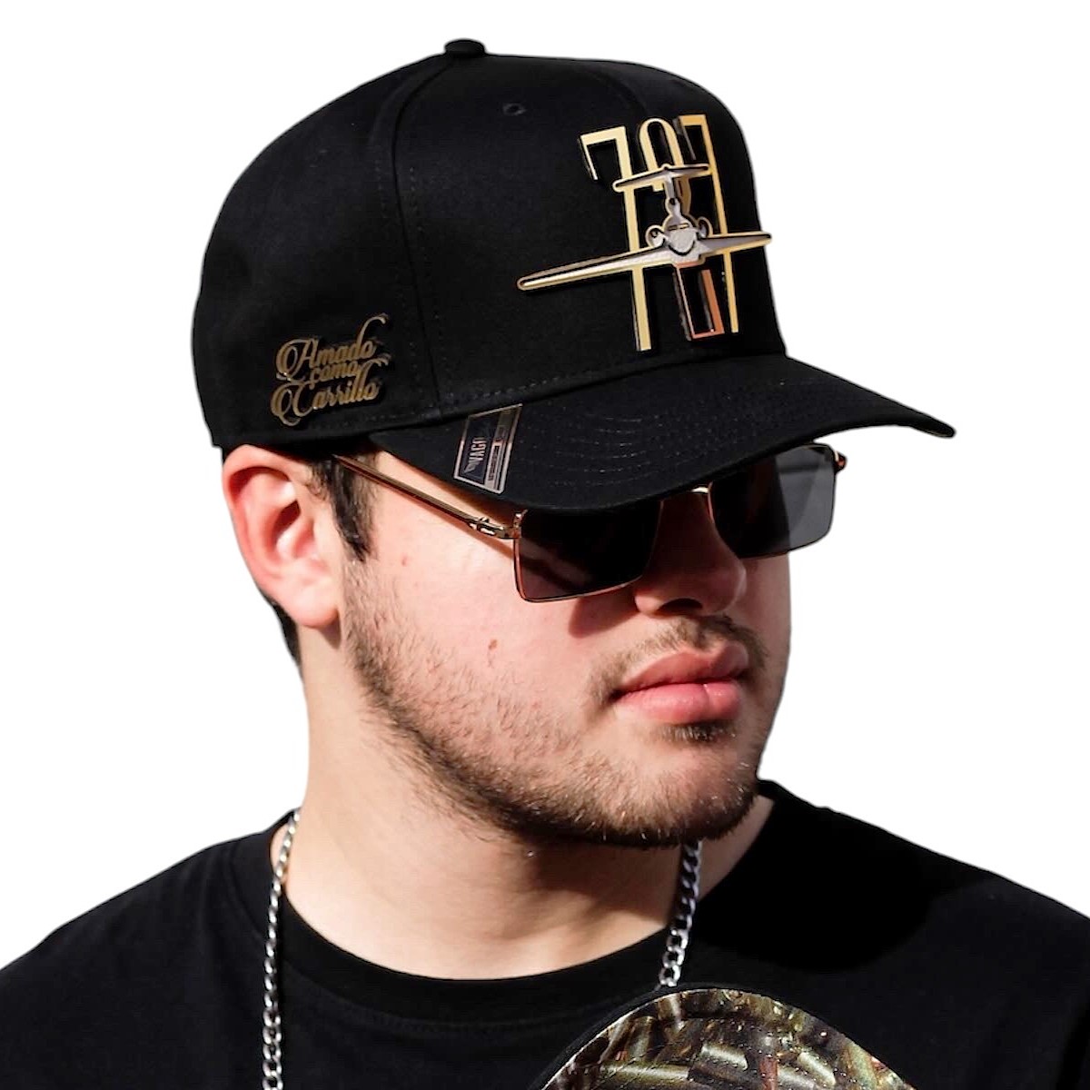 VAGO Style AMADO COMO CARRILLO Gorra Artesanal Negra Visera Curva