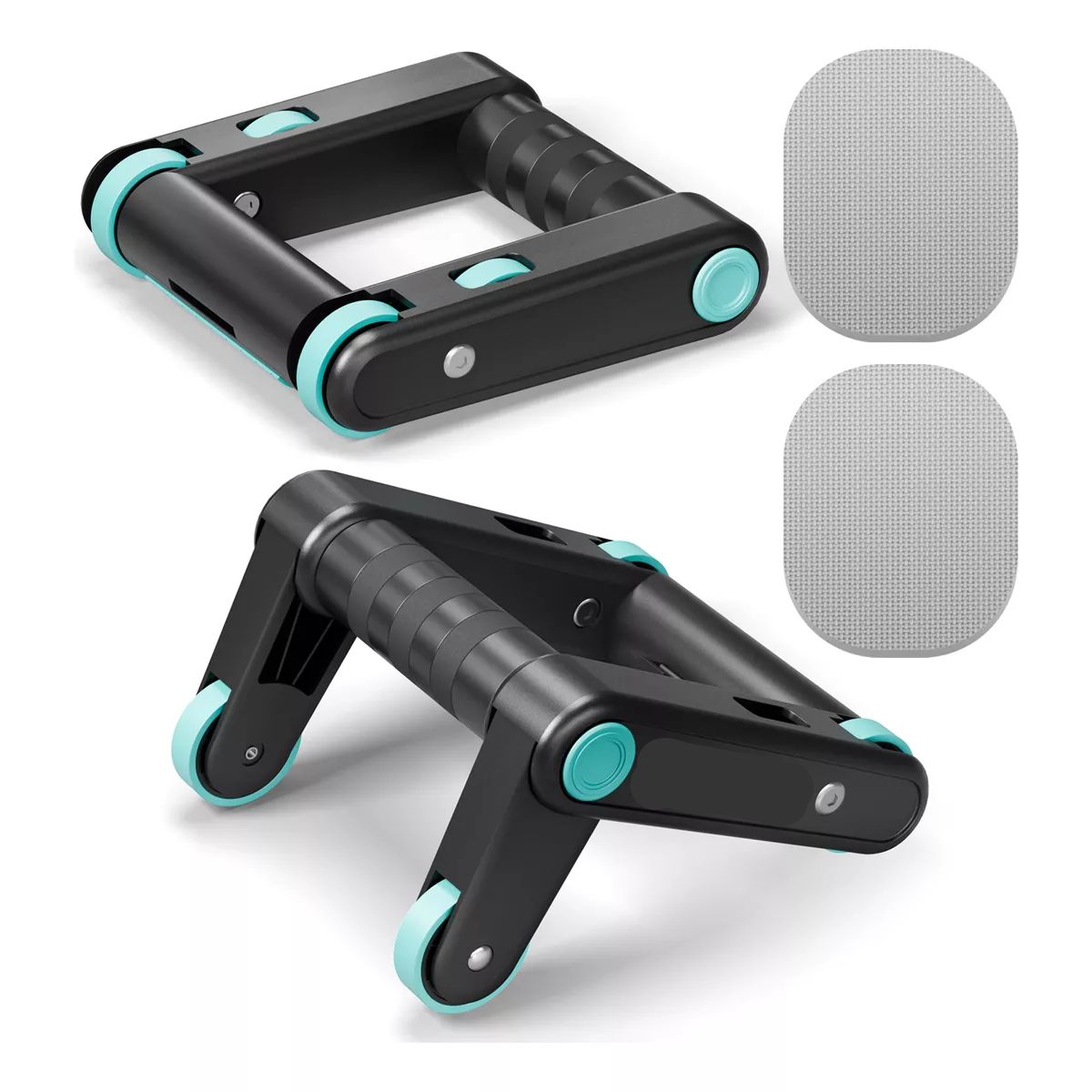 Rueda Abdominal Y Asas De Empuje, 2 En 1, Compacta Y Plegabl