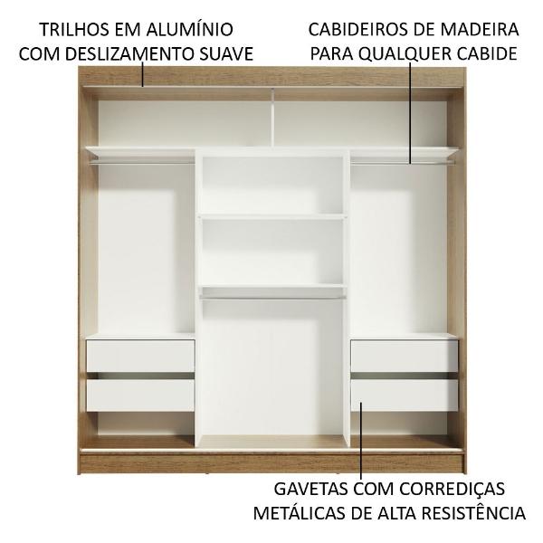 Ropero Closet Madesa 3 Puertas 1 Espejo MN 03