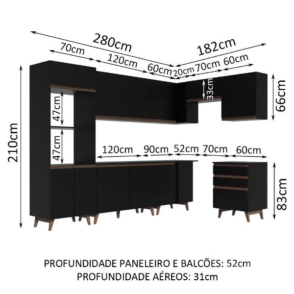 Cocina Integral Completa Modular Madesa Reims 462cm NN 02